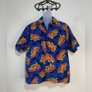 Hawaiian Tropic short sleeve button‎ down shirt